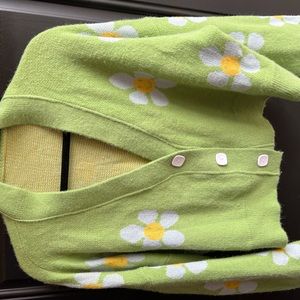Green Blossom Cozy Sweater